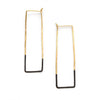 Patina Dipped Rectangle Hoops