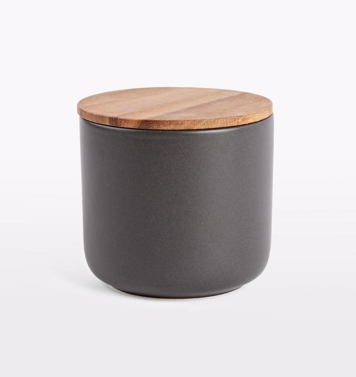 Small Stoneware Ceramic Container |  Black